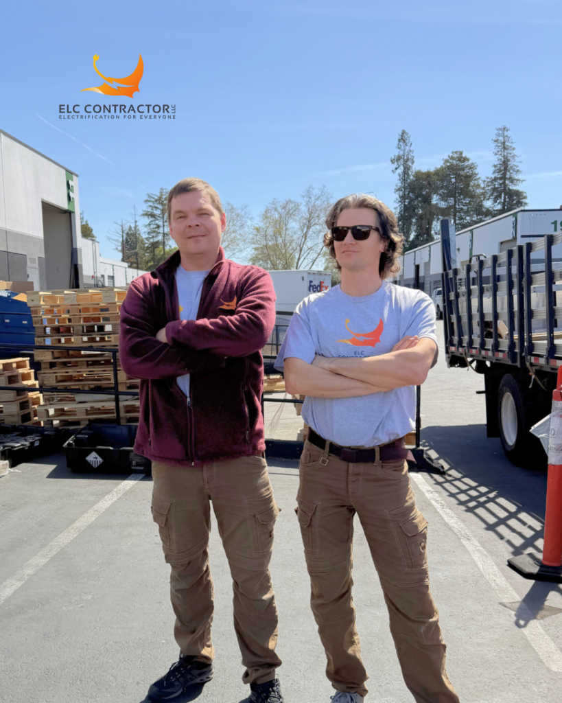 ELC Contractor electricians standing together during a Bay Area electrical project